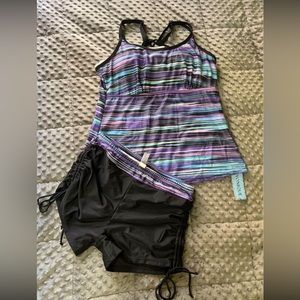 Younique Tankini with Matching Boyshorts, NWT